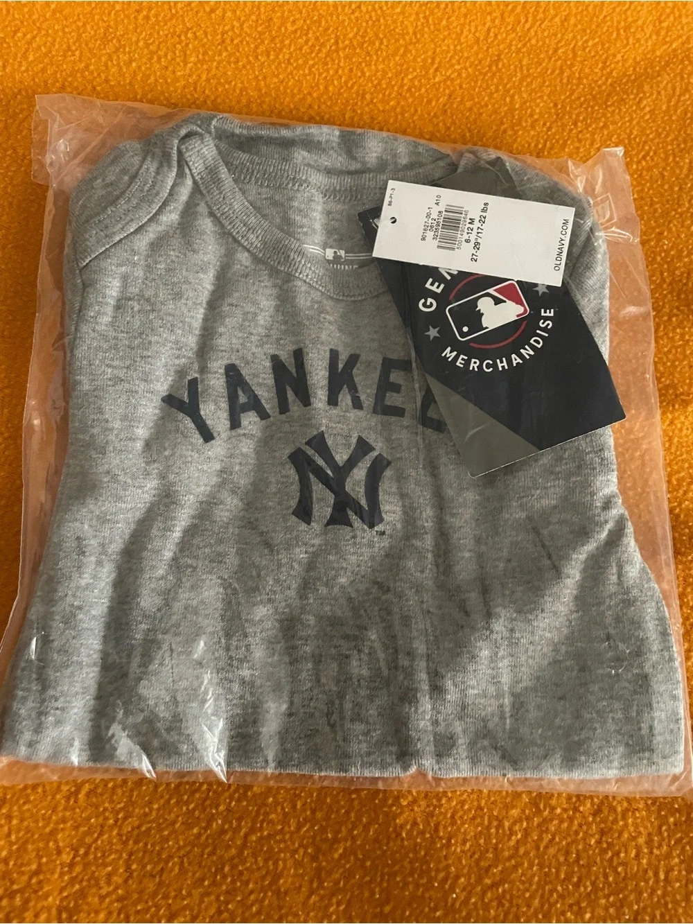 New York Yankees one piece size 6-12 months